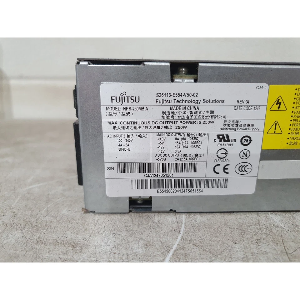 Fujitsu NPS-250MB A ATX Power Supply 250 Watt Max for Esprimo E400 Desktop PC - Image 2 of 4