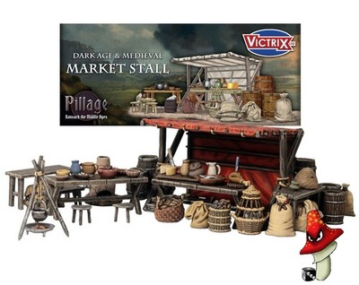 Victrix Marktstand (Mittelalter & Mittelalter) Plünderung 28mm Maßstab Landschaft 