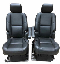 Local Only 07 - 14 Chevy Tahoe 2nd Row Black Leather Man Fold Heat Captain Seats