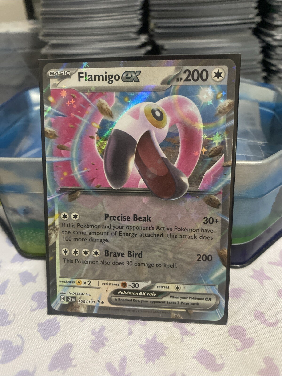 NM-MINT Flamigo ex 160/191 Double Rare SSP: Surging Sparks (IN HAND!)