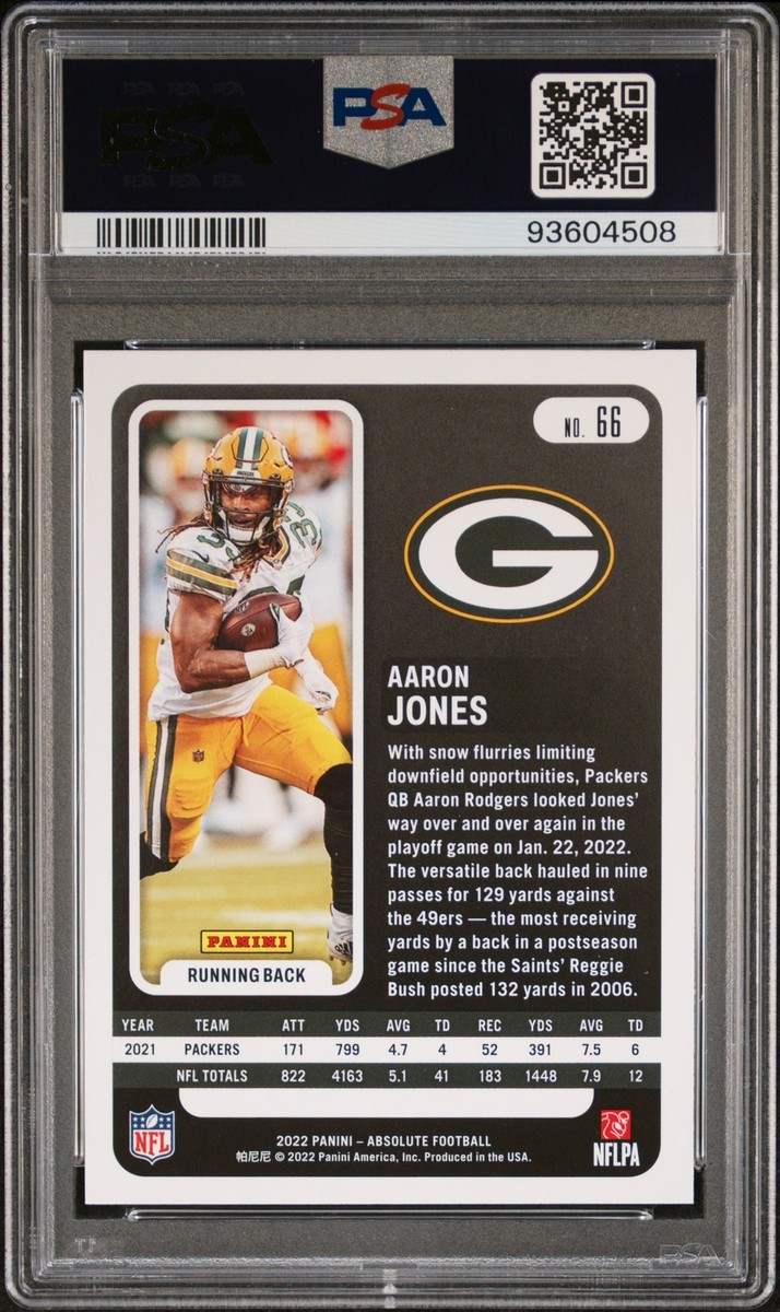 PSA10アーロン #042 6080 2022 PANINI ABSOLUTE GREEN #66 AARON JONES PSA 10 | eBay