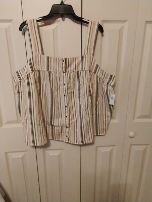 Old Navy Womens Tank Top Sleeveless Multi Color Blue Front