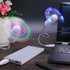 LED lighted mini portable USB FAN for ANY standard PORT laptop PC USA seller