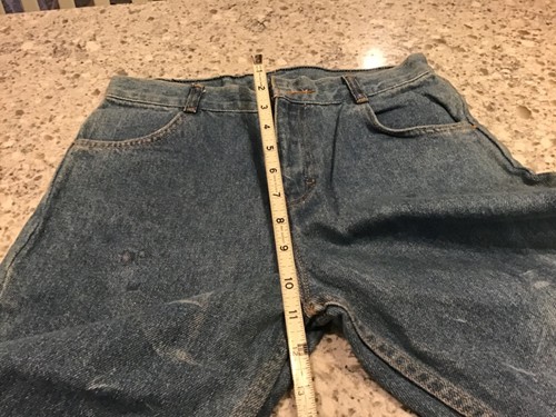Vintage 70’s Open Trails Girls Stone Washed Relaxed Fit THRASHED Size 16 Jeans - Picture 13 of 14