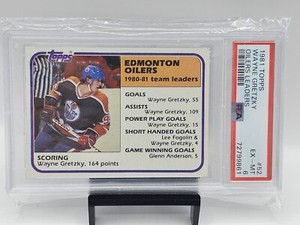 1981 Topps #52 Wayne Gretzky Team Leaders PSA 6 EX-MT Edmonton Oilers NHL