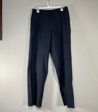 Vintage Roundtree & Yorke Wool Blend Pleated Dress Pants Men's 33 x 32 Blue VTG