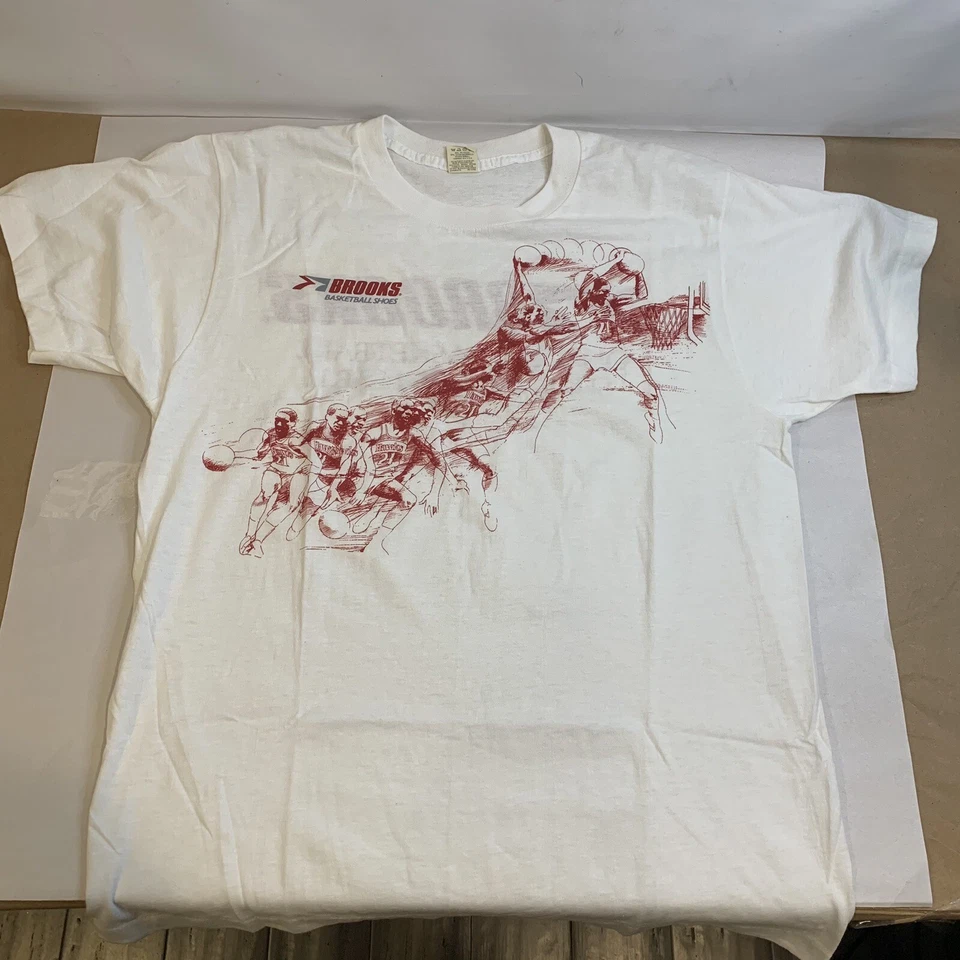 Camiseta de baloncesto Brooks vintage para hombre pantalla M etiqueta estrella Foto 2 de 4