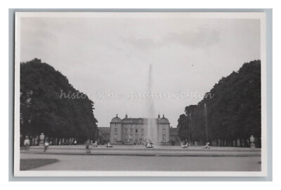 Schwetzingen 1934 - Castle with Fountain - Old Photo 1930s