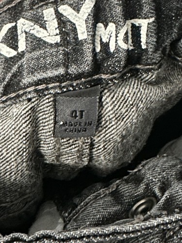 DKNY DONNA KARAN JEANS 4 T BOYS BLACK GRAY DISTRESSED LITTLE KIDS - Picture 4 of 4