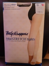Body Wrappers total STRETCH tights Convertible Foot LGE/XLG A31/A31X Adult BLACK