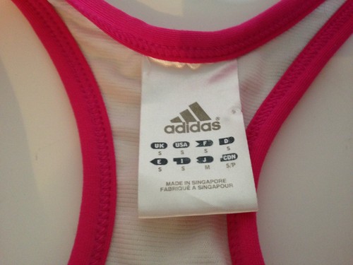 Adidas gemustert rosa und schwarz Racerback Regal BH Sport Sport Shirt S - Bild 4 von 5