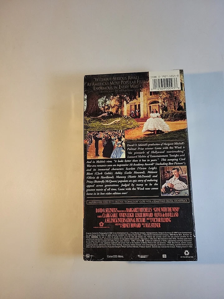 Gone With the Wind (VHS, 1999, 2-Tape Box Set) - Image 3 of 4