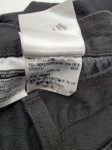 Levis 501 Premium Jeans Mens  Sz 38 x 34 (33.5)  Black Straight Leg Button Fly - Bild 8 von 10