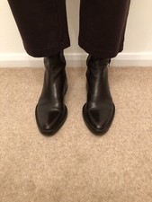 Bottes Mi-haute Vintage Ann Demeulemeester - Taille 38, Cuir Noir Et Blanc, Collection 2004/2005
