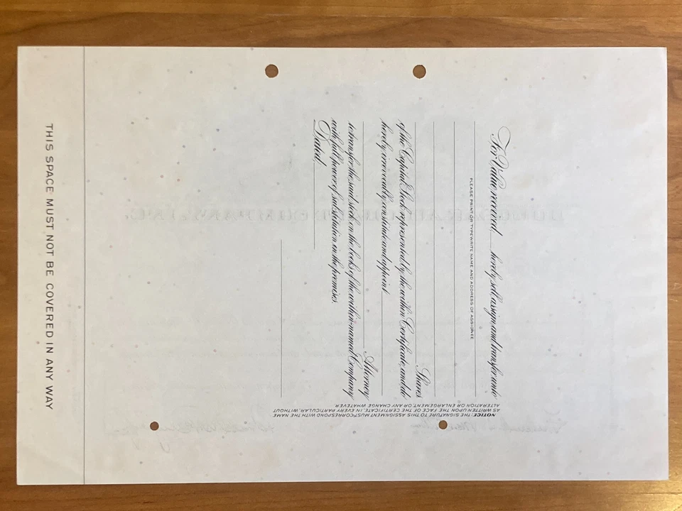 Douglas Aircraft Company - Stock Certificate Specimen - c. 1960 - Donald Douglas - Image 3 of 3