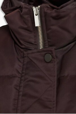 Theory Oversized Down Puffer Bomber Jacket Aero Nylon in Mink Size