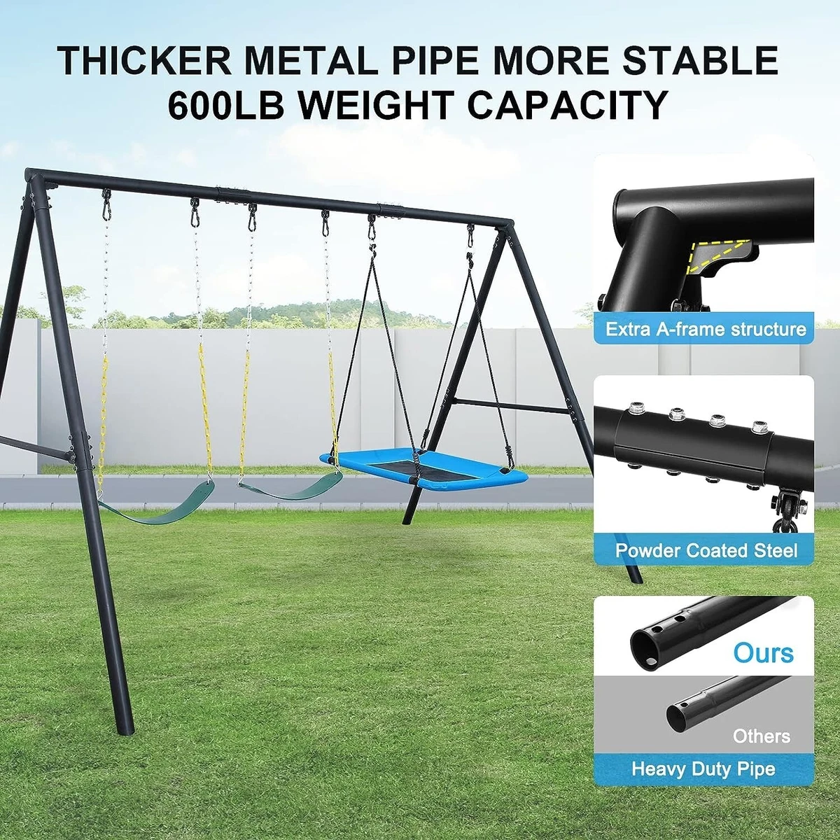 Heavy duty swing set deals