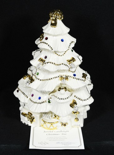 Lenox Jewed Candleight Christas Tree 2003 Mint In Original Box - Picture 3 of 10