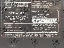 VINTAGE KENWOOD DPC42 CD PLAYER WALKMAN STYLE FOR PARTS OR REPAIR