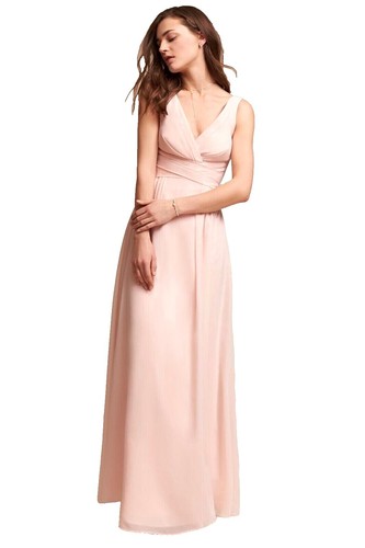 BHLDN Jemma Scoop-Neck Corset Maxi Dress Pink Fit & Flare  Women's S | eBay