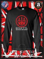 New Tee Shirt BERETTA Firearms Logo Men's Long Sleeve T-Shirt American Davis3