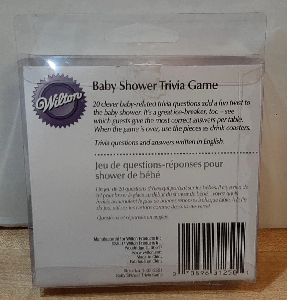 Игра Wilton унисекс Baby Shower Trivia (подставки 20 штук) - Изображение 2 из 2