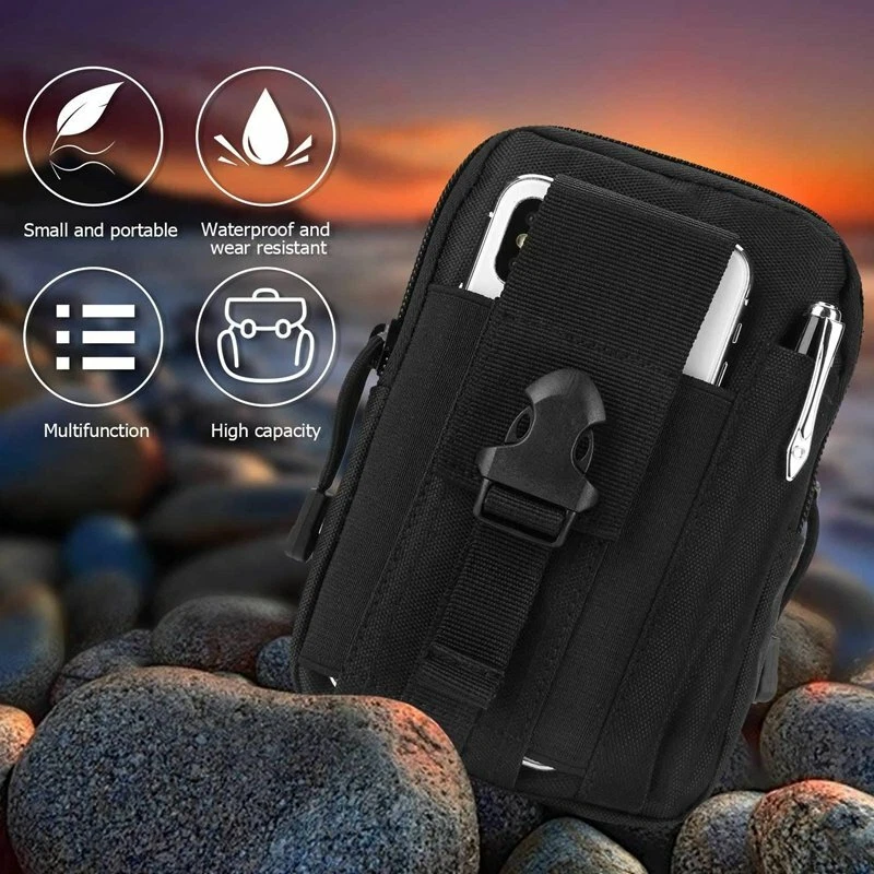 1xOutdoor Taktische Handy Gürteltasche Bauchtasche Armee Hüfttasche Sport Tasche - Bild 4 von 4