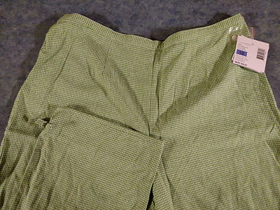 Damen Nwt Sag Harbor Freizeithose Größe 18 Grün Kariert Msrp