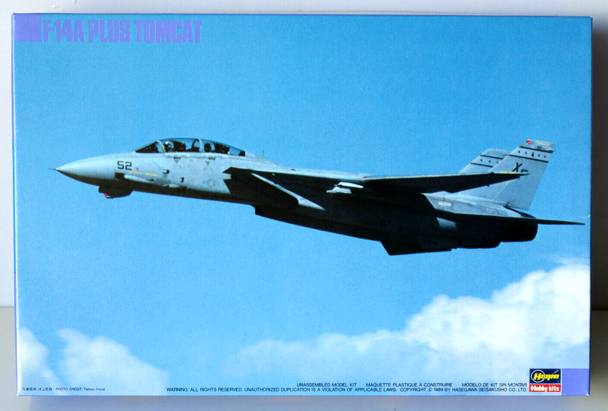 HASEGAWA 1/72 Scale Grumman F-14A Plus Tomcat SP2 Open Box