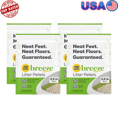 Multi-Cat Litter Pellets Unscented Low-Tracking 99.9% Dust-Free 3.5 lbs Pack 4