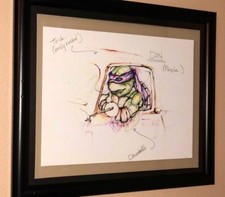 Donatello Sketch TMNT Teenage Mutant Ninja Turtles Reproduction Scan