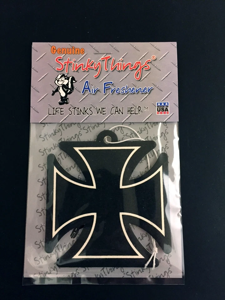 Maltese Cross Car Air Freshener Black Buy 5,GET 1 FREE ! rat rod hot rockabilly