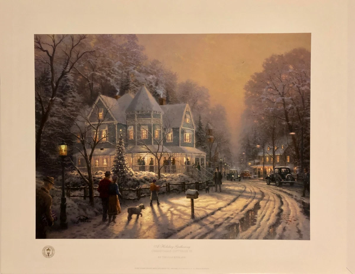 Thomas Kinkade Holiday Gathering In Art Prints for sale | eBay