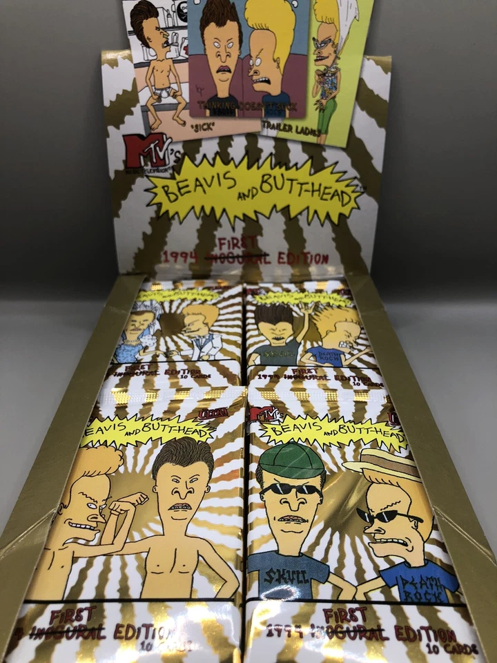 Tarjetas Fleer Beavis and Butt-Head 1994 - 1 paquete de cera sellado MTV de colección sin abrir Foto 4 de 4