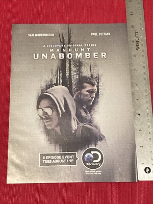 Sam Worthington & Paul Bethany in Manhunt Unabomber Series 2017 Print Ad