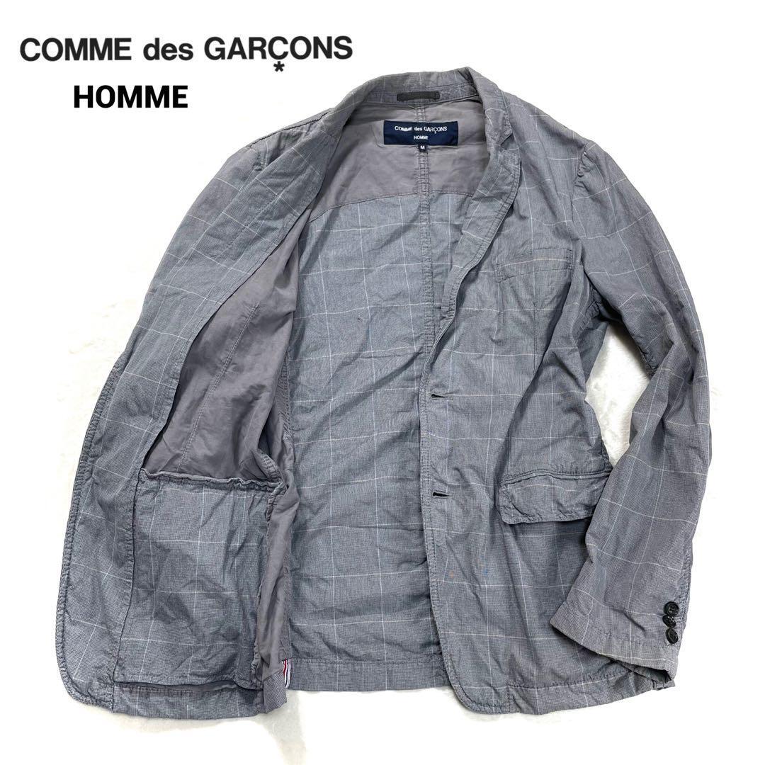 COMME des GARCONS HOMME グレンチェックジャケット Comme des Garcons Jacket Wrinkled Glen Check Size JP-M Men Japan