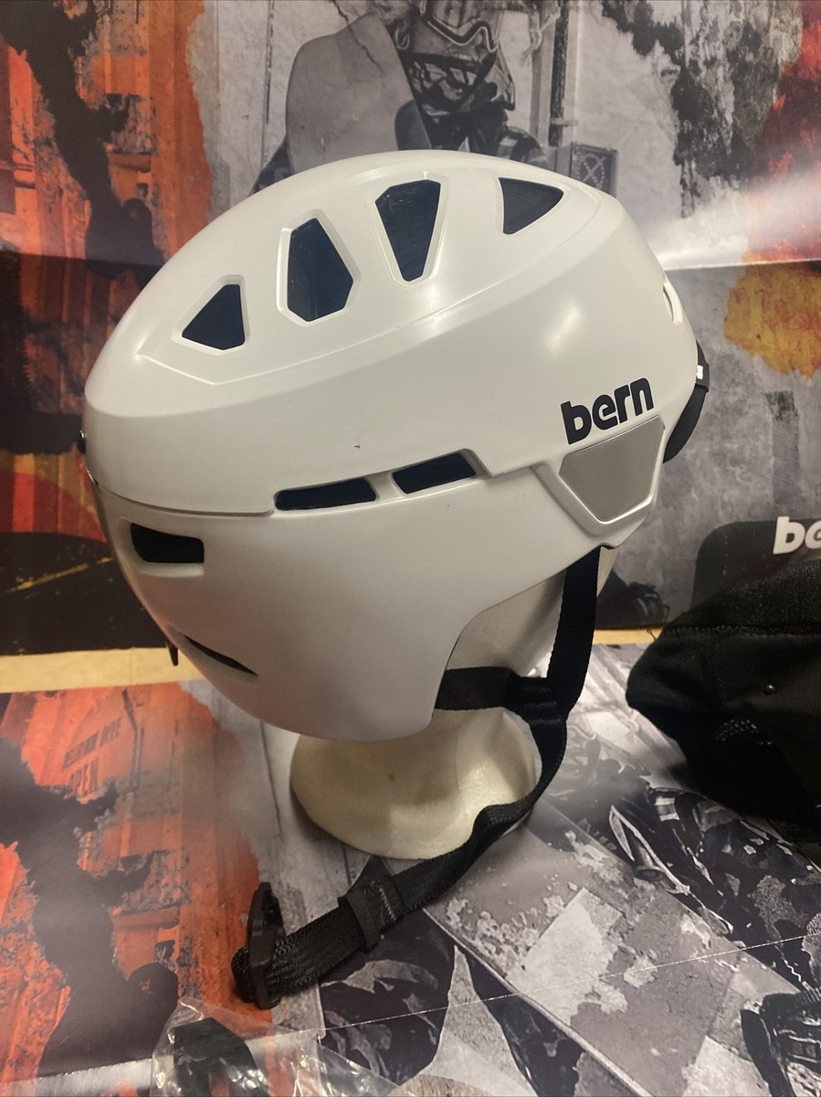 bern caper bike helmet bern caper zip mold all season helmet crank fit fidlock satin white black  visor