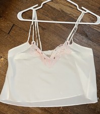 Victoria s Secret Gold Label Cami Pink And White Vintage