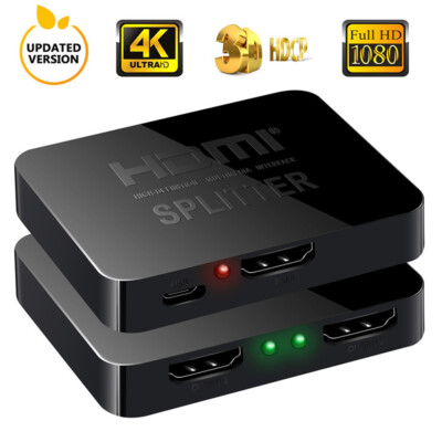 Premium HDMI 1In 2Out 1080P 1X2 HDCP Stripper Splitter Power Signal Amplifier