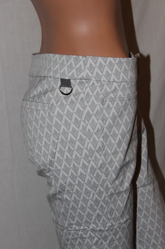 NUOVO MOVETES DONNA GRIGIO ARDESIA JACQUARD SMOKING PANTALONI DA GOLF GAMBA DRITTA VARI - Foto 13 di 17