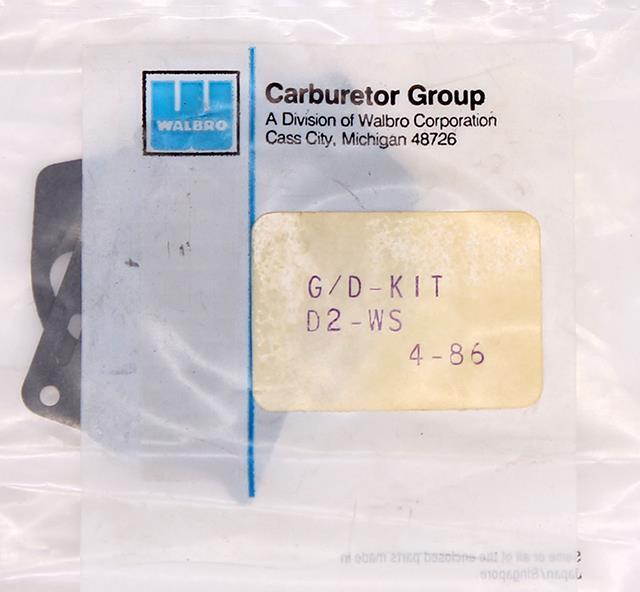 Walbro Carburetor Repair Kit Part Number D2WS eBay