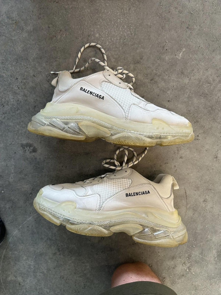 【BALENCIAGA】Triple S Clear Sole スニーカー ホワイト★23cm Size 8.5 - Balenciaga Triple S Sneaker Clear Sole - White