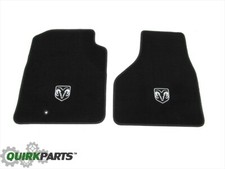 2009-2012 Dodge Ram Front Set Of 2 Premium Carpeted Floor Mats Wram Head Logo