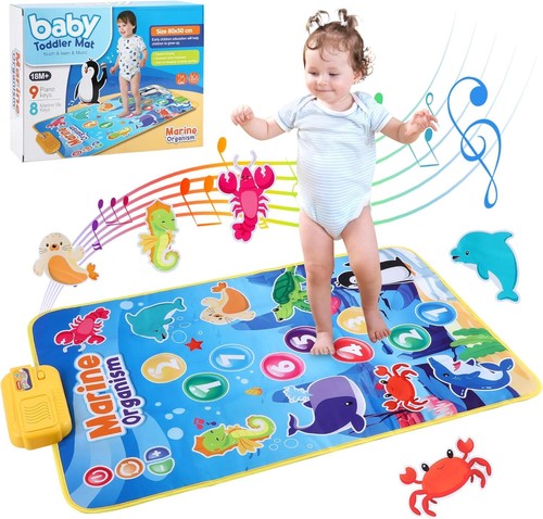 2 in-1 Early Educational Musical Toys Mat for Toddlers First Birthday Baby gift.
