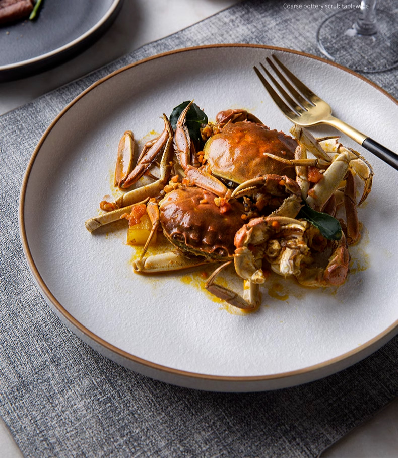 4 Stück weiße Fine Dining tiefe Teller mit Rand Struktur Keramik 18,7 cm ofenfest