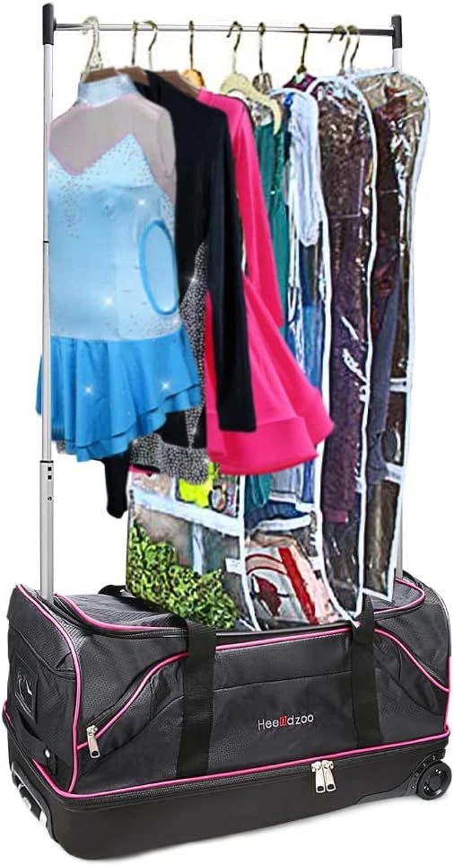 Bag with online garment rack