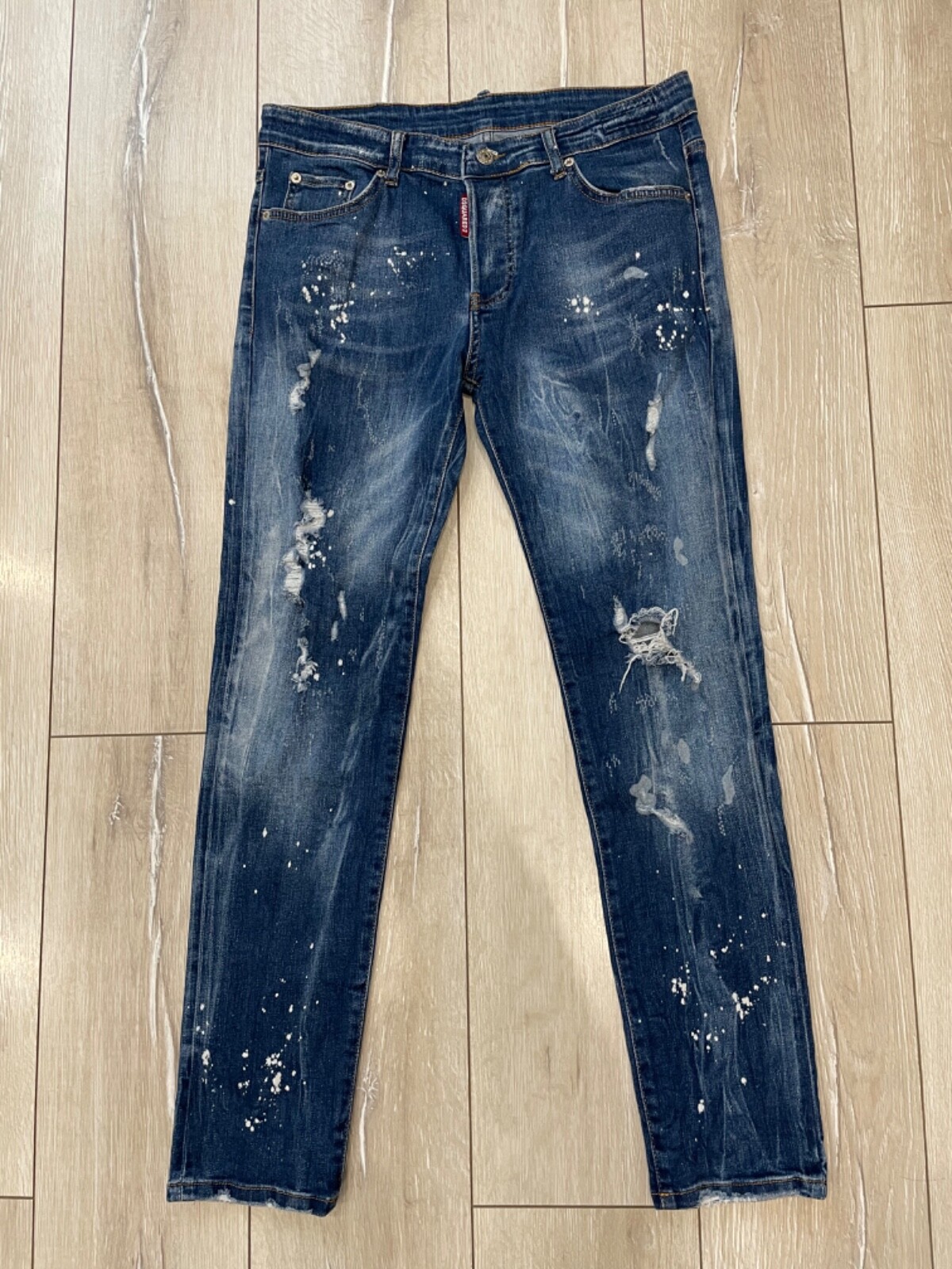 Dsquared2 Icon Paint Splatter Distressed Denim Jeans image 2