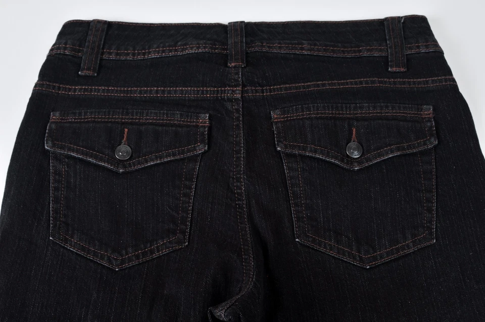 Pantalones de mezclilla para mujer Charter Club lavado oscuro bolsillos con botones corte botín talla 6P 30X30 Foto 4 de 4