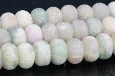 Natural Matte Milky Green Jade Beads Grade AAA Rondelle Loose Beads 6x4MM 8x5MM