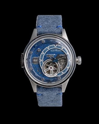The Electricianz Hybrid Automatic E-Code Blue Watch - Brand New